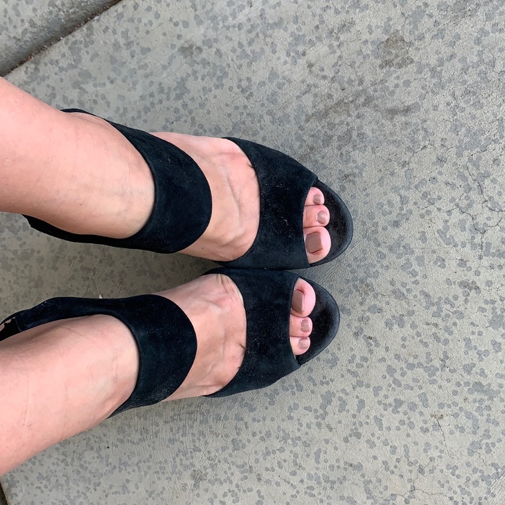 Trouve black platform heels